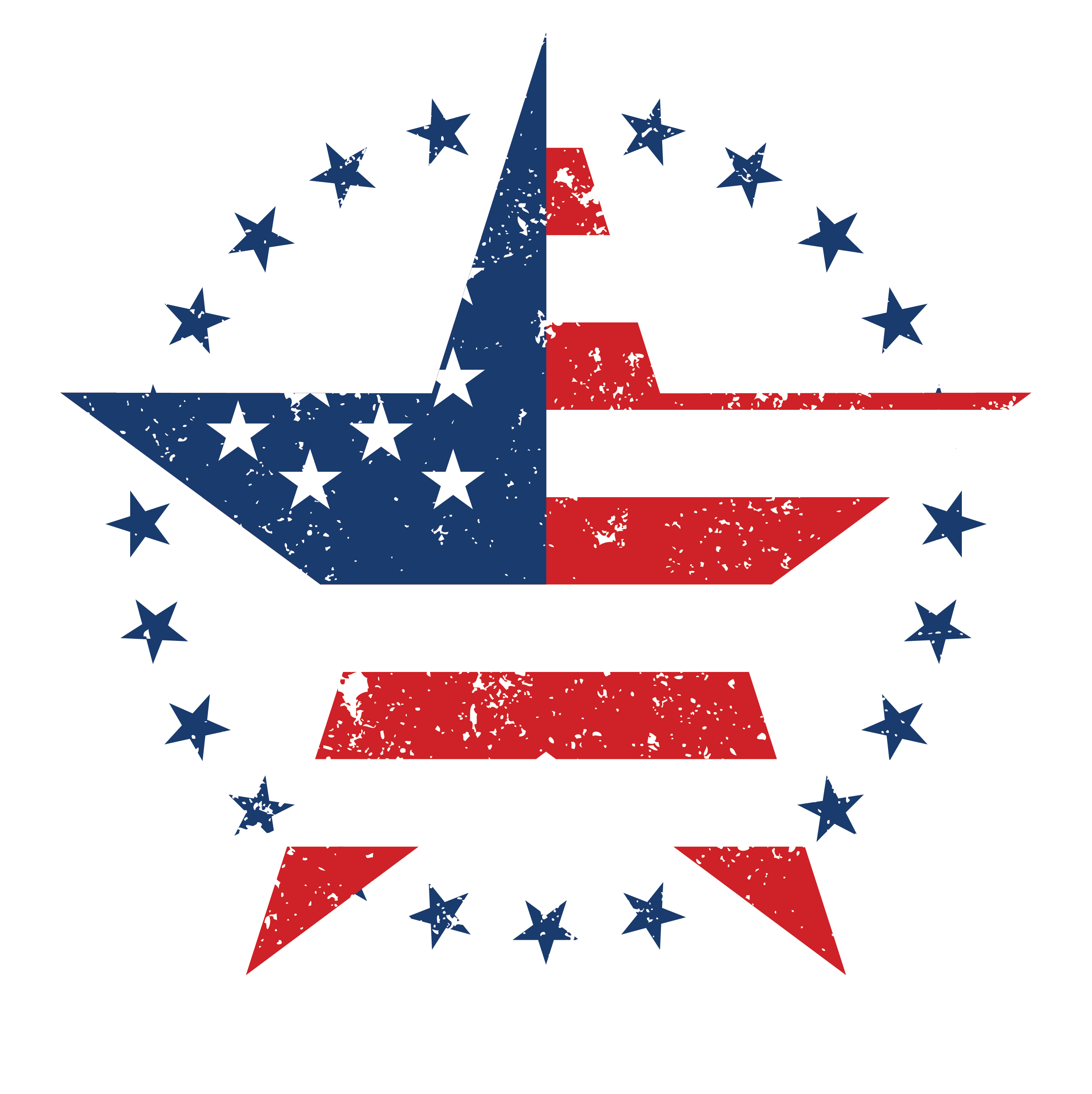 American Flag Star Emblem